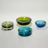 MODERNIST STUDIO GLASS BOWLS,