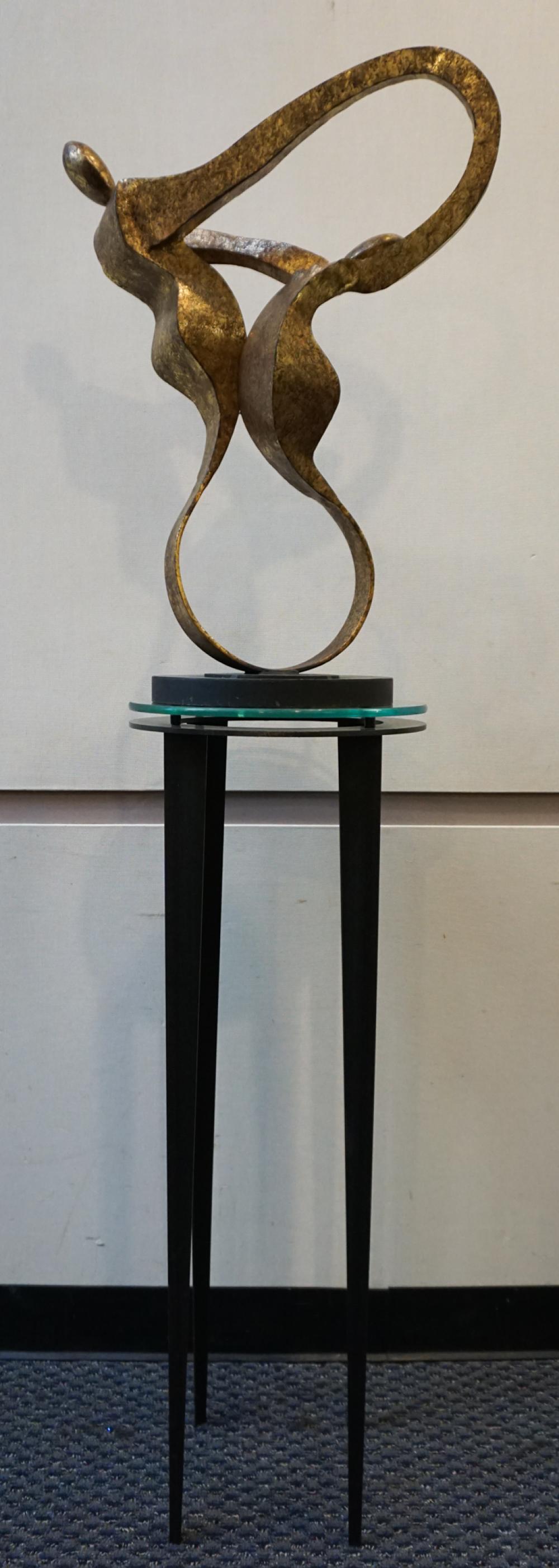 MODERNIST STYLE PATINATED METAL