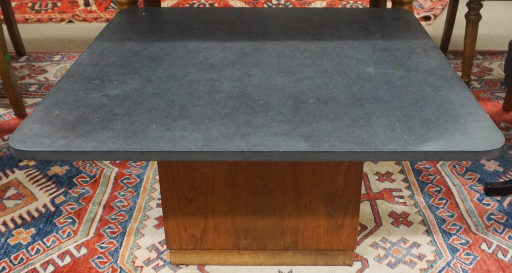 MODERNIST STYLE SLATE TOP WALNUT