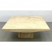 Modernist Travertine Marble Sq
