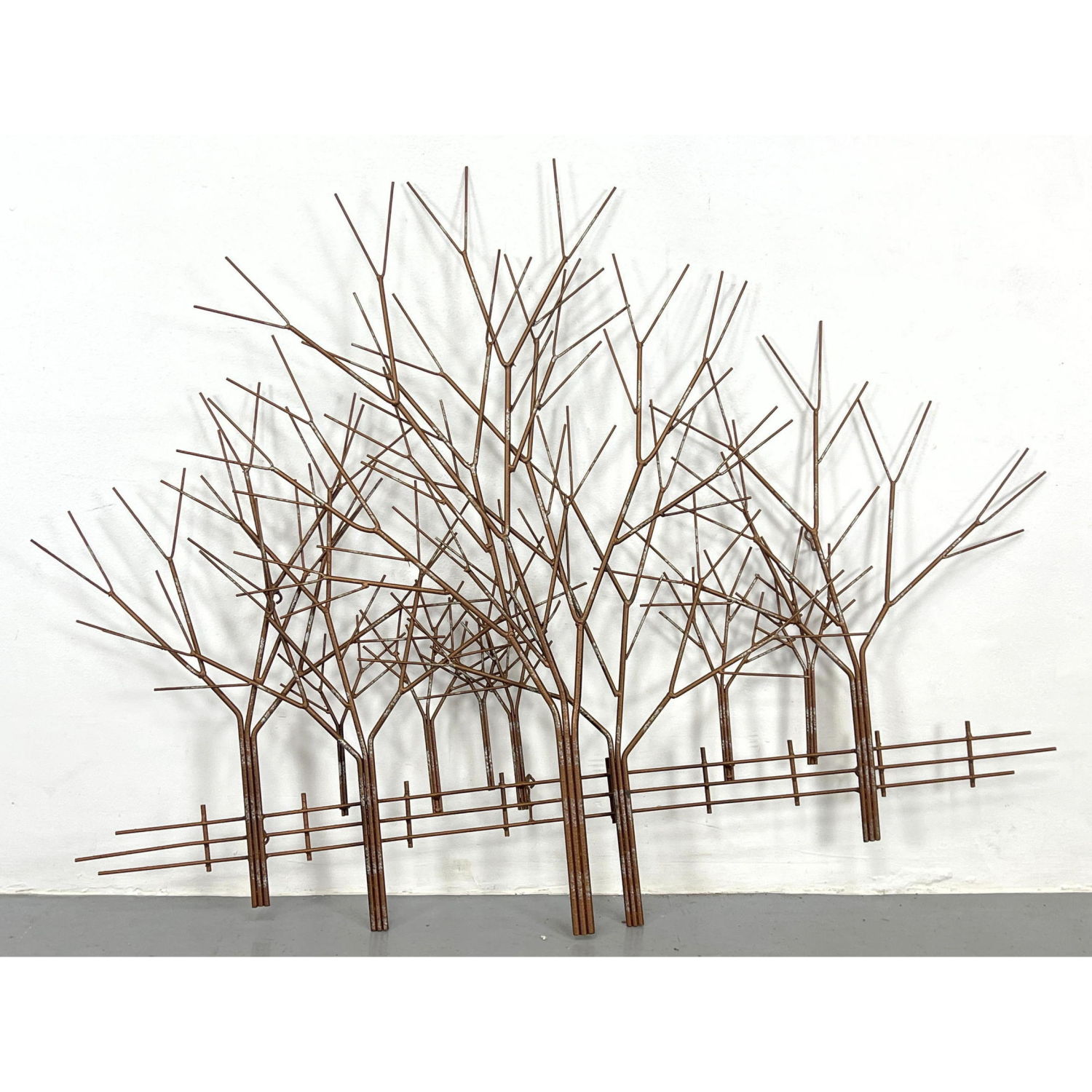 Modernist Trees along Fence Line