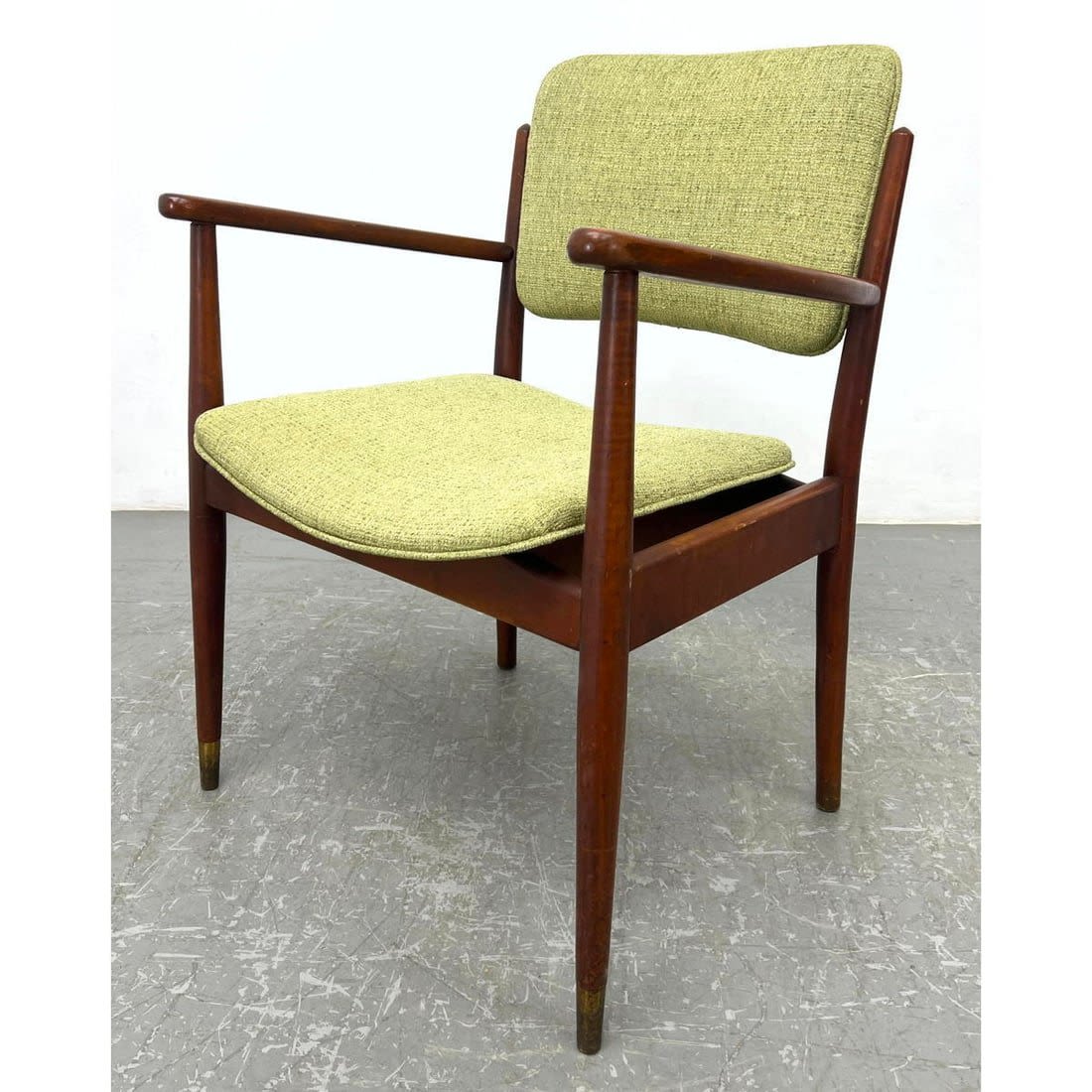 Modernist Walnut arm chair.
