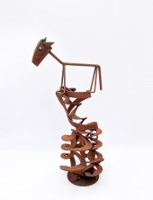 MODERNIST WELDED SCULPTURE: Wh