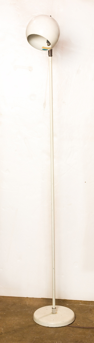 MODERNIST WHITE GROUND FLOOR LAMP