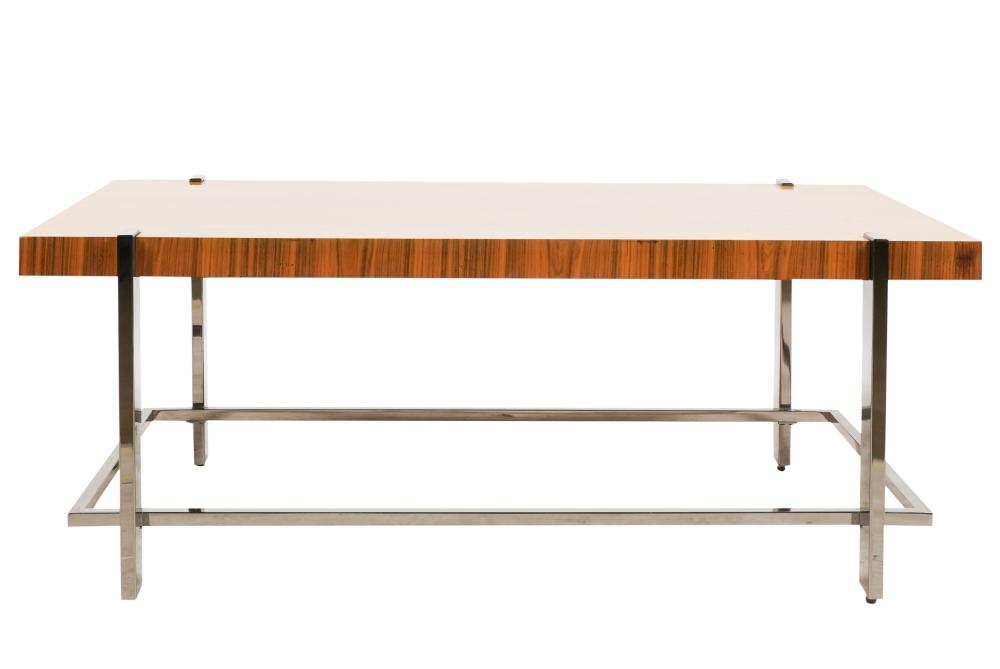 MODERNIST WOOD AND CHROME COFFEE