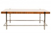 MODERNIST WOOD AND CHROME COFF