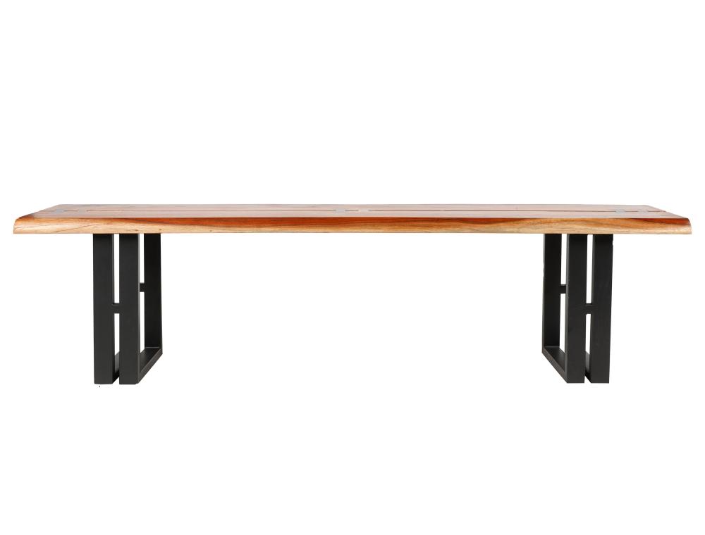 MODERNIST WOODEN BENCHthe two-plank