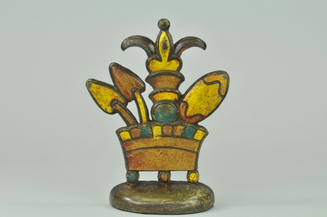 MODERNISTIC FLOWERS IN POT DOORSTOP