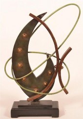 MODERNISTIC PAINTED SCULPTURE.