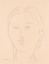 MODIGLIANI FEMALE HEAD ETCHING