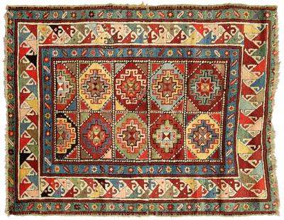 Moghan Kazak style rug, five