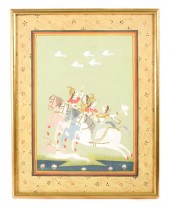 MOGHUL SCHOOL GOUACHE FIGURAL