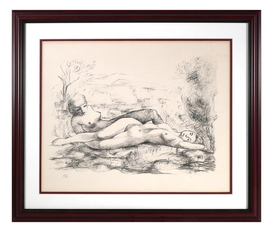 MOISE KISLING LITHO OF 2 FEMALE
