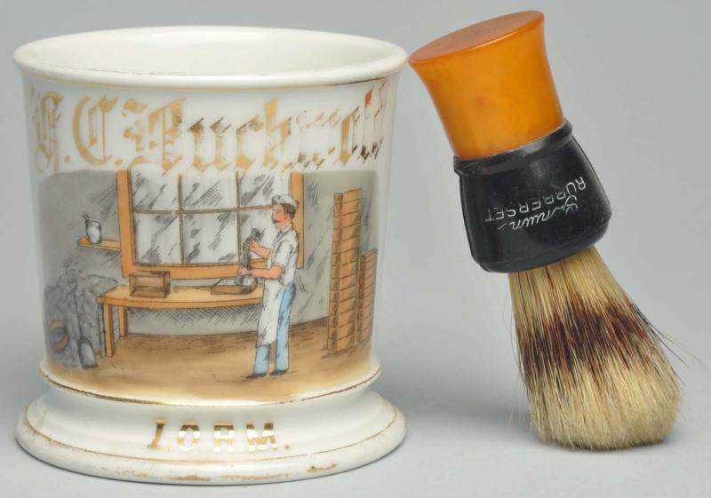 Mold Maker Shaving Mug.  Gilt