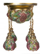 MOLDED COLORED GLASS FIVE-LIGH