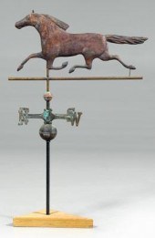 Molded copper weathervane, run