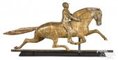 MOLDED DEXTER HORSE AND JOCKEY