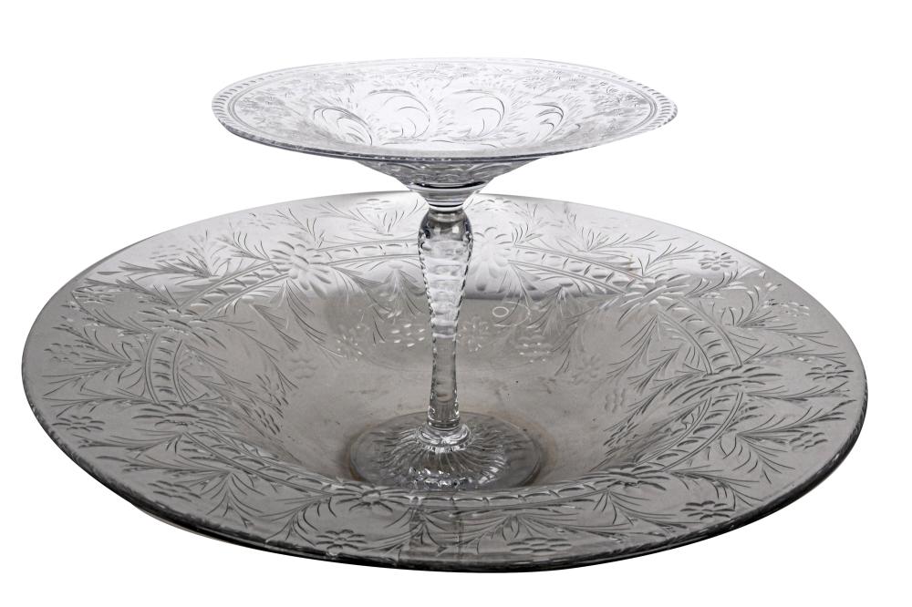 MOLDED GLASS CENTER BOWL &