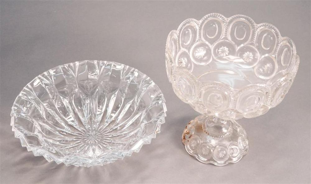 MOLDED GLASS COMPOTE (H: 10-1/2 IN)