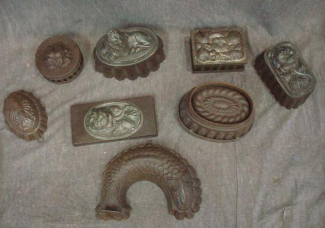 Molds. Lot of 8 Assorted Molds.