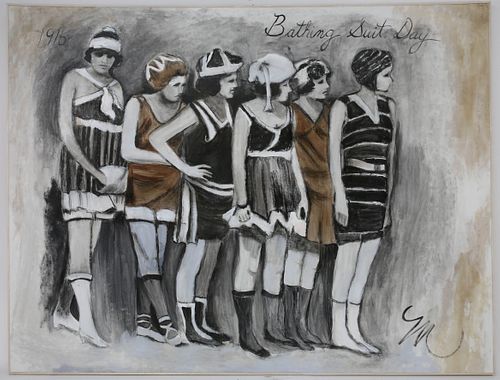MOLLY DEE OIL ON CANVAS "BATHING