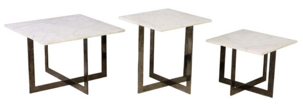 MOLTENI & C MARBLE-TOP & CHROMED