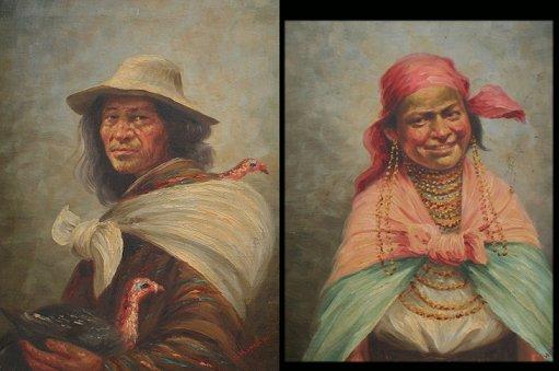 MONCAYO, H., (Ecuador, 1895-): Pair