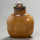 MONGOLIAN AGATE SNUFF BOTTLE M