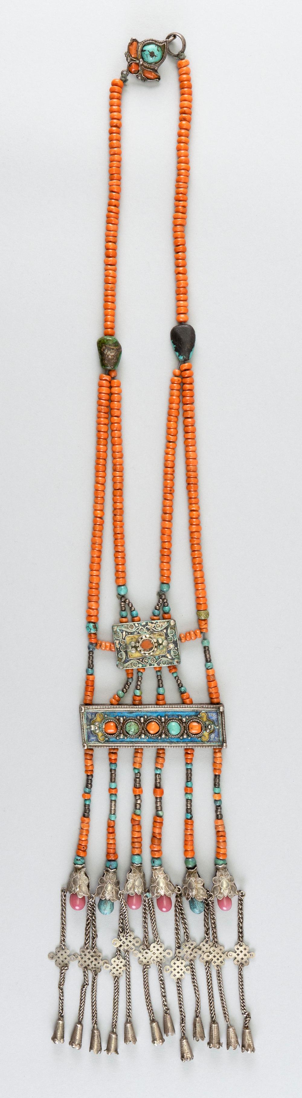 MONGOLIAN CORAL, TURQUOISE,