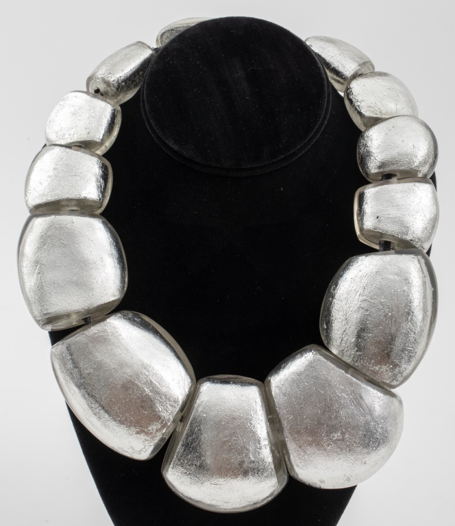 MONIES LUCITE WITH SILVER LEAF