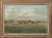 MONIKA TEAL "RACETRACK" OIL ON