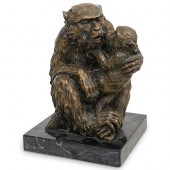 MONKEY BRONZE SCULPTUREDESCRIP