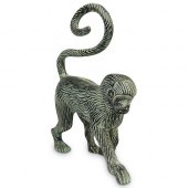 MONKEY BRONZE SCULPTUREDESCRIP