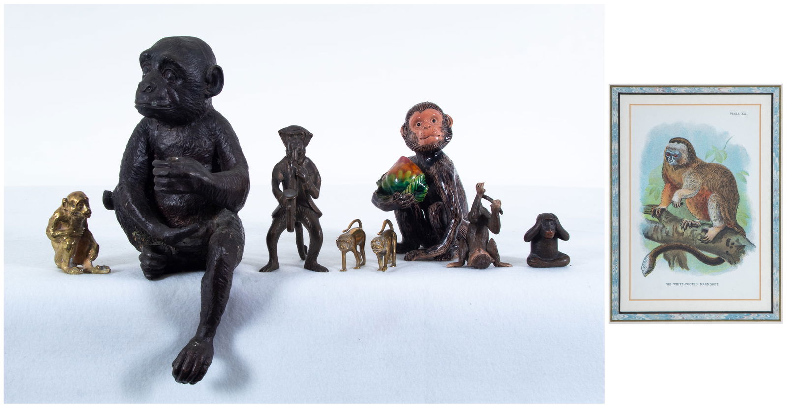 MONKEY FIGURINES  (NINE)Collection: