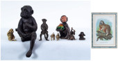 MONKEY FIGURINES  (NINE)Collec