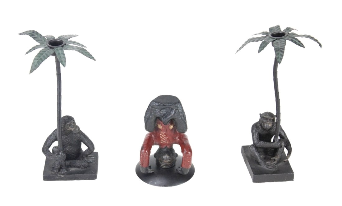 MONKEY & PALM TREE CAST IRON