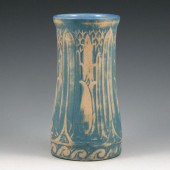 Monmouth Pottery vase with blu