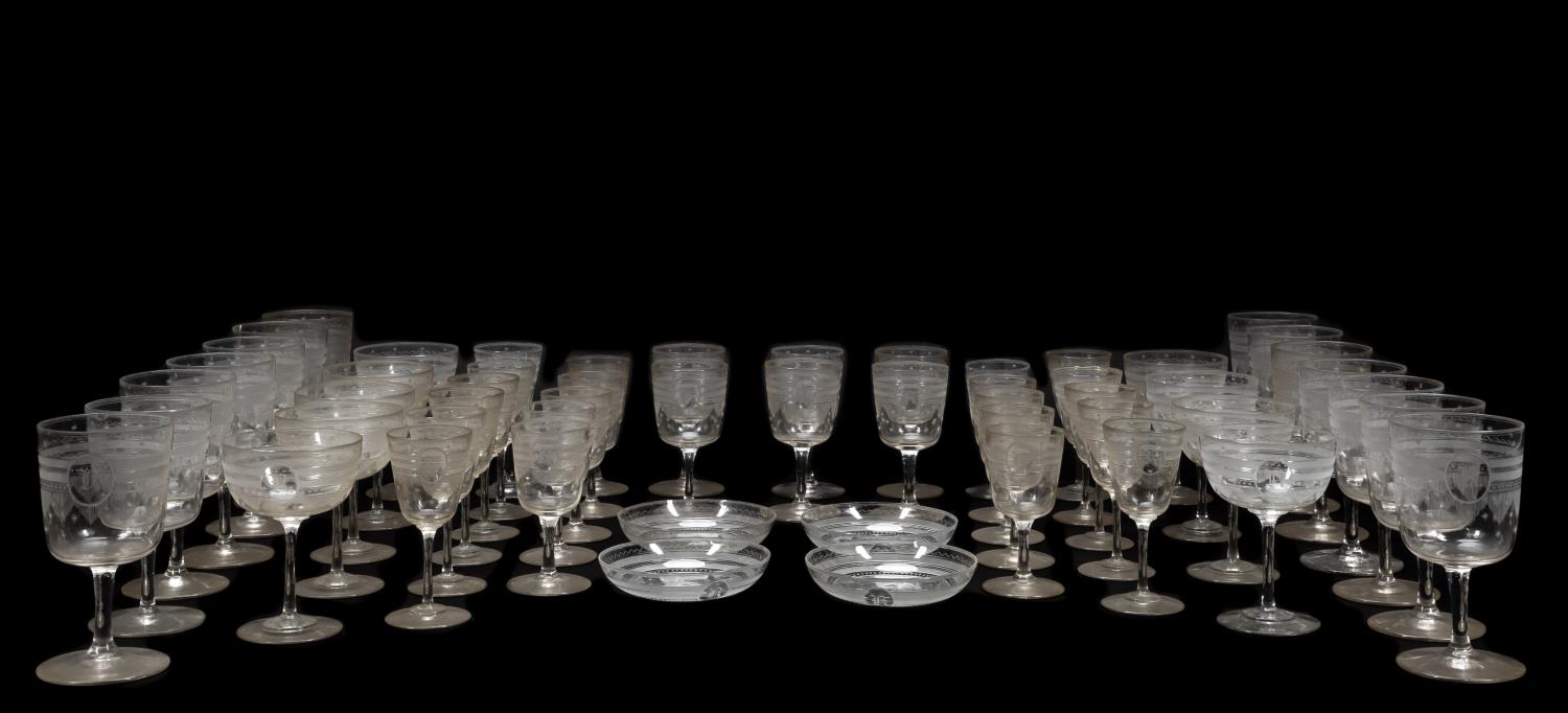 MONOGRAMMED COLORLESS GLASS