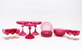 MONOGRAMMED CRANBERRY GLASS TA