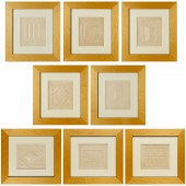 MONROCQ, (8) FRENCH EMBOSSED P