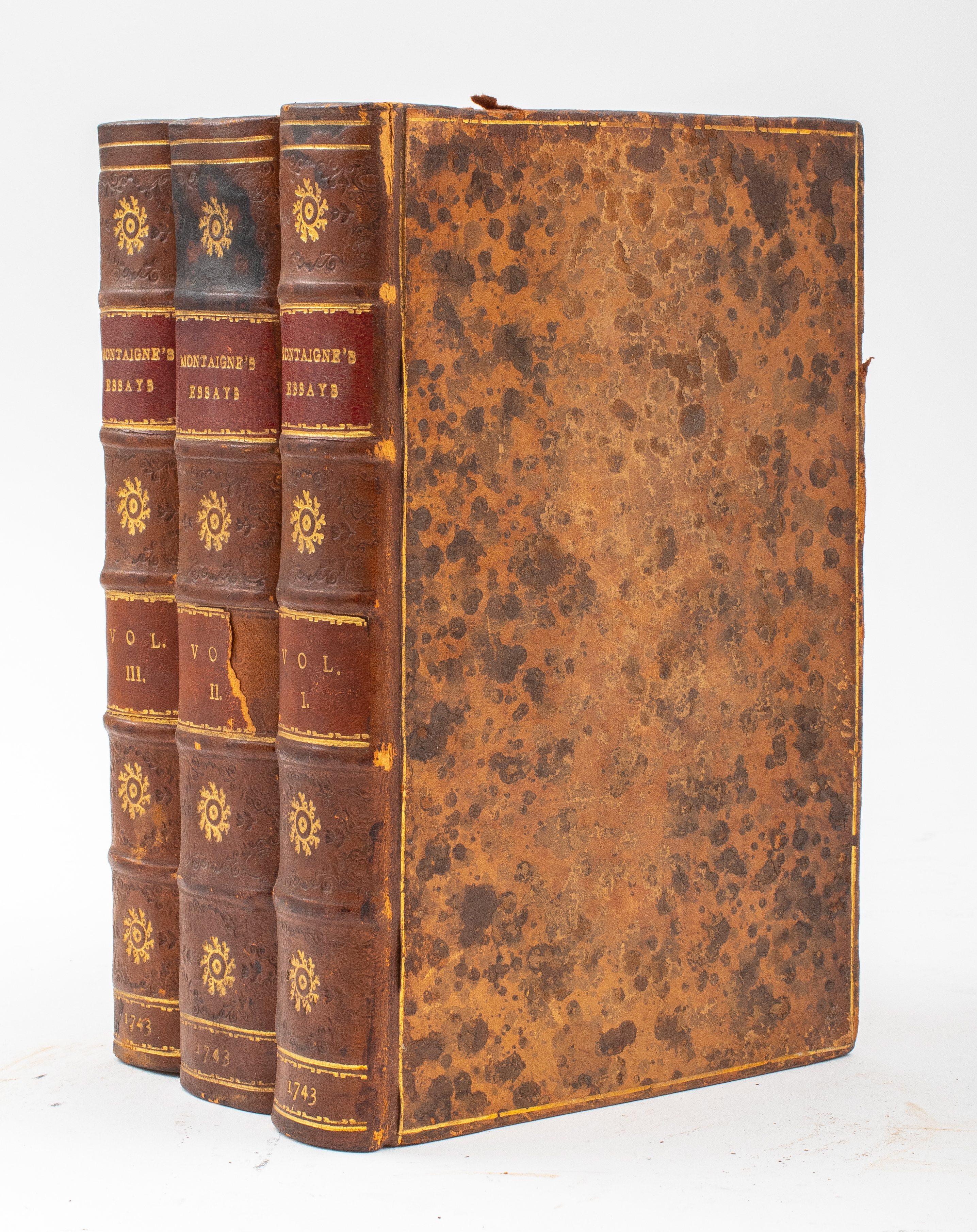 MONTAIGNE'S ESSAYS IN 3 VOLS., 1743