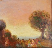 MONTICELLI, OIL ON BOARD, 19CO