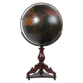 MONUMENTAL 19C. LACQUERED WOOD