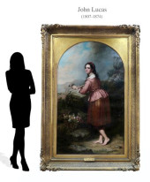 MONUMENTAL 19TH C OIL ON CANVA