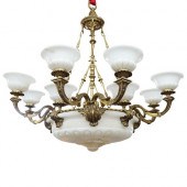 MONUMENTAL ALABASTER CHANDELIE