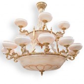 MONUMENTAL ALABASTER CHANDELIE