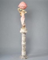 MONUMENTAL ALABASTER FIGURAL F