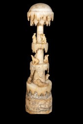 MONUMENTAL ART DECO ALABASTER