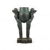 MONUMENTAL ART DECO STYLE BRON