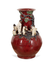 MONUMENTAL ASIAN FLAMBE BOTTLE